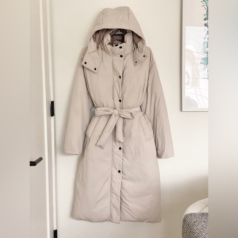 Everlane The Duvet Puffer Women’s Down Cloud Coat Jacket Sandstone Small